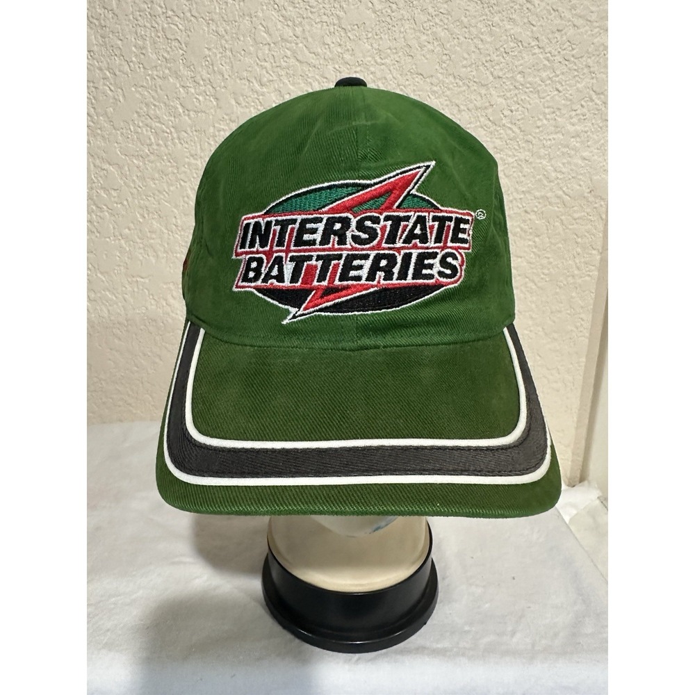 Green Interstate Batteries Racing Nascar #18 Joe Gibbs SnapBack Cap Hat Labonte